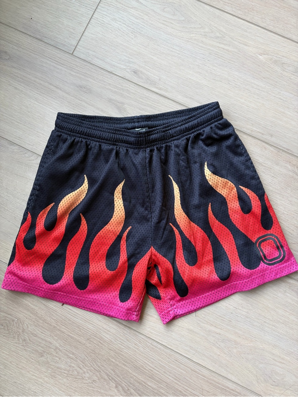 Overtime Mens Flame Print Athletic Shorts